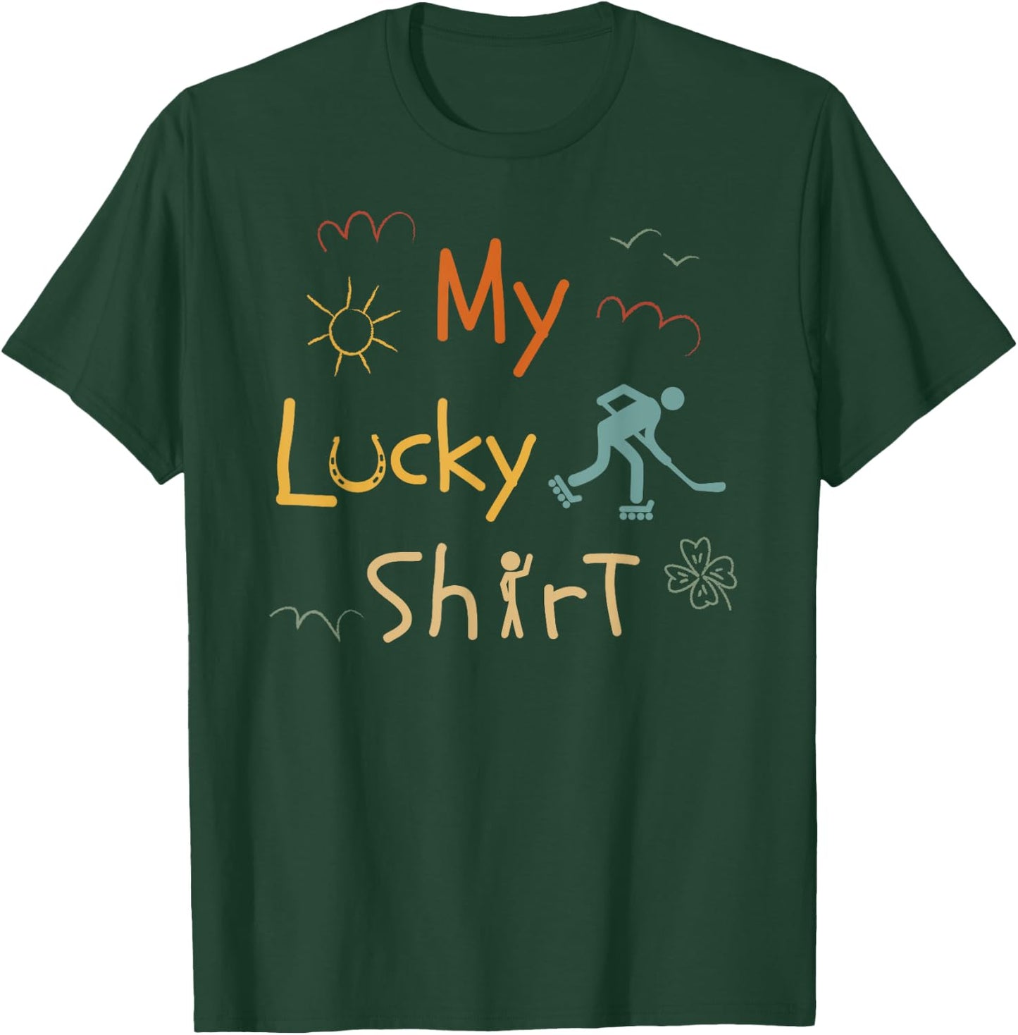 Inliner-Skaterhockey Hockeyball lustige Vintage Inlinehockey T-Shirt - T-Shirt | Forest