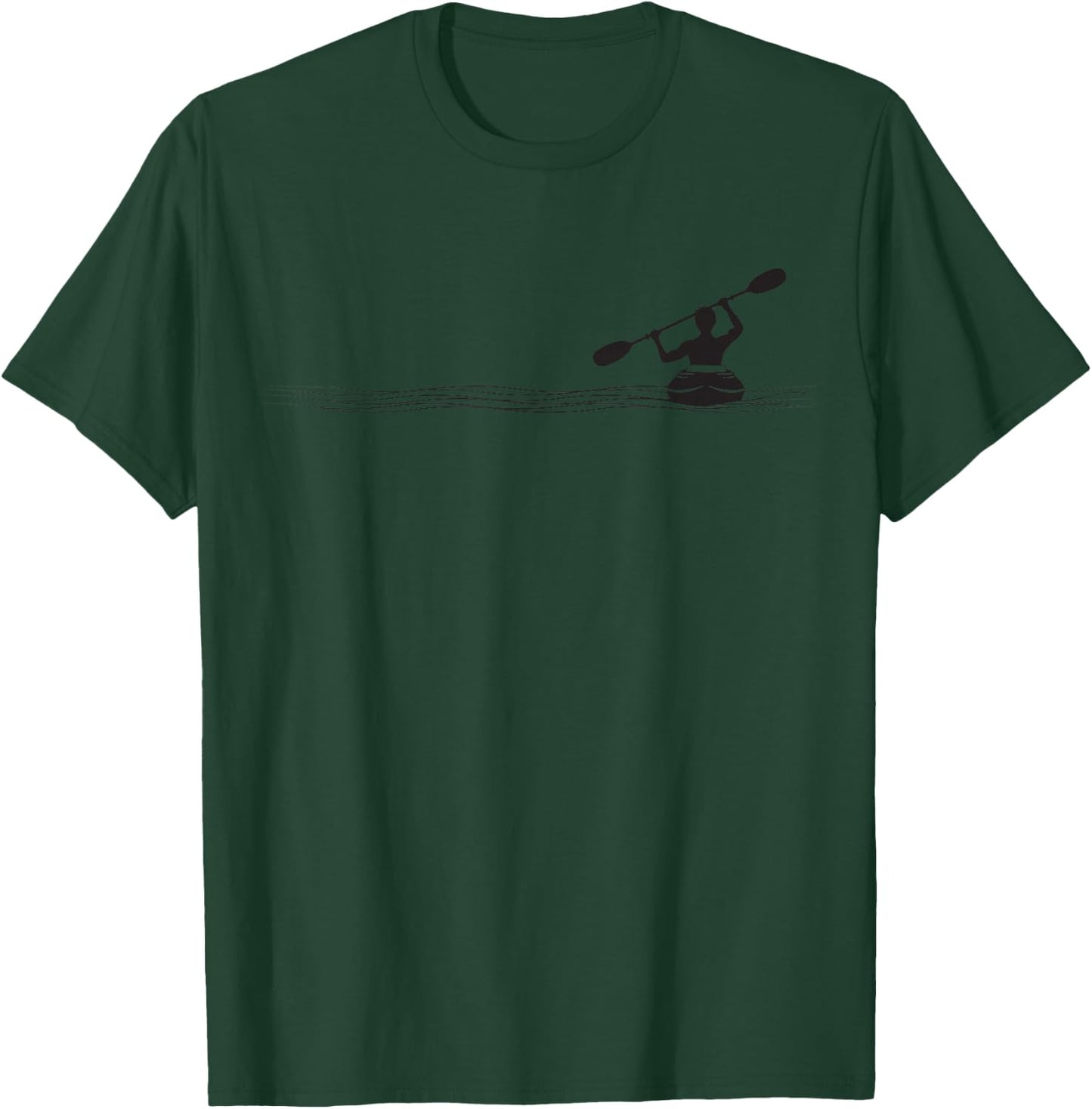 Minimalistisch Kanu Kajak Kanufahrer Kajakfahrer Grafik T-Shirt - T-Shirt | Forest