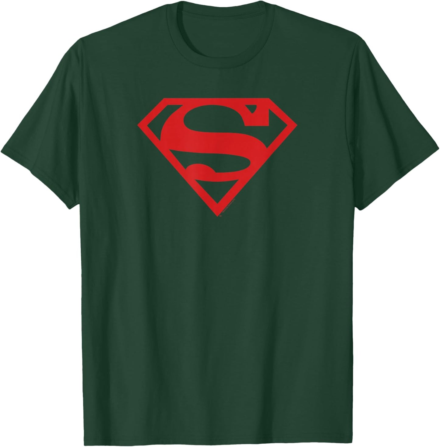 Superman Red on Black Shield T-Shirt - T-Shirt | Forest