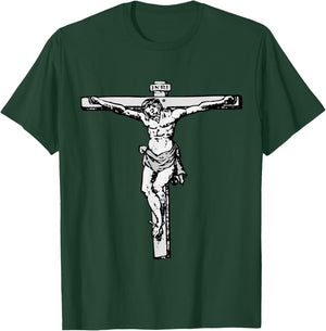 Lord Jesus Christ of Nazareth Crucifix INRI Cross T-Shirt - T-Shirt | Forest