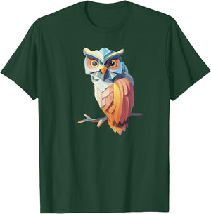Wise Owl Artwork - Bird Art Animal, Owl Birds, Owl Gifts T-Shirt - T-Shirt | Forest