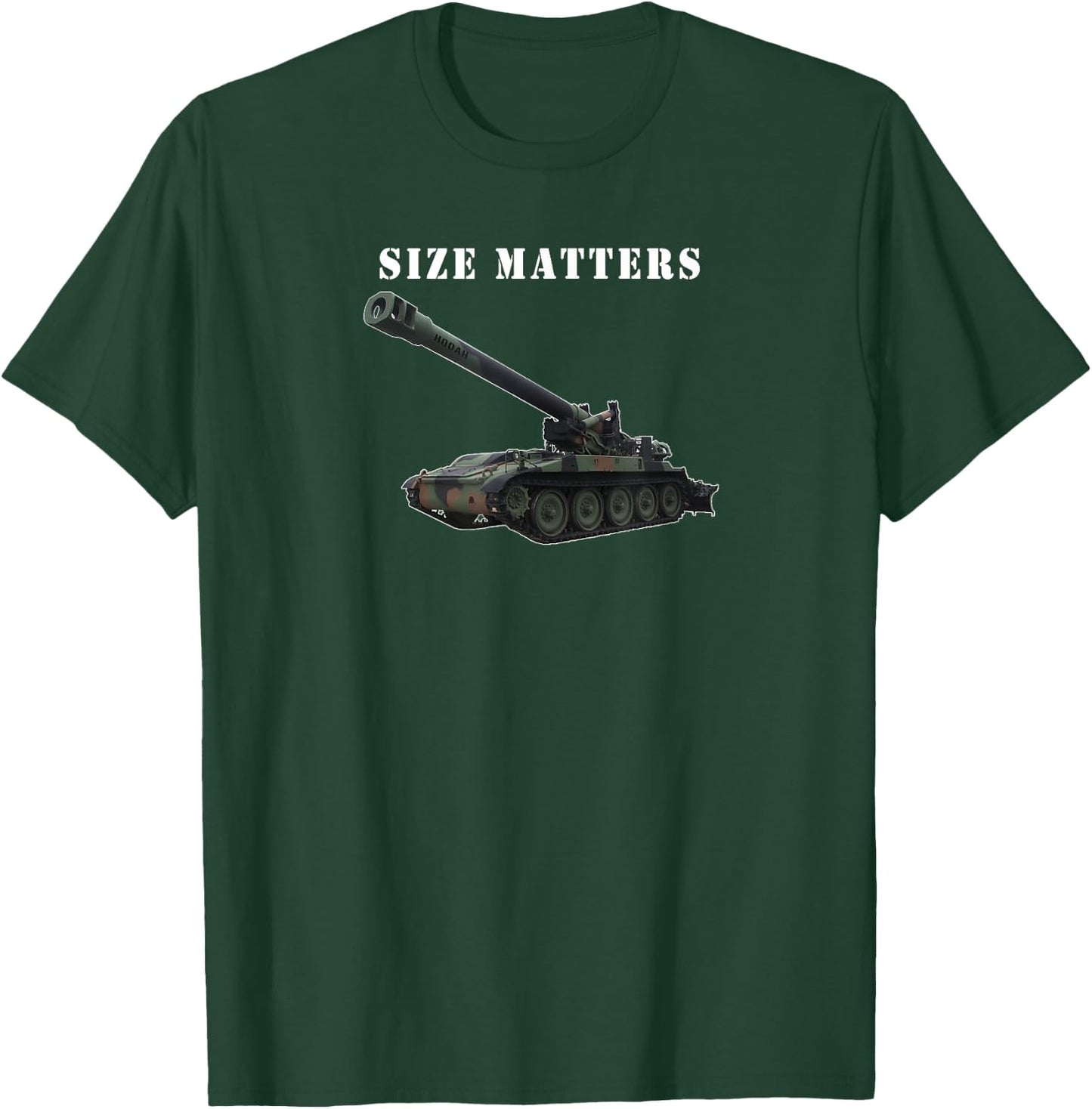 Field Artillery Size Matters M110 8-Inch Howitzer Veteran T-Shirt - T-Shirt | Forest