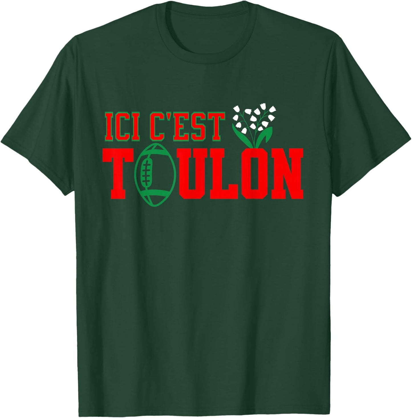 rct Rugby dans le sang en avant Toulon! here RCT Toulon , Black, S T-Shirt - T-Shirt | Forest