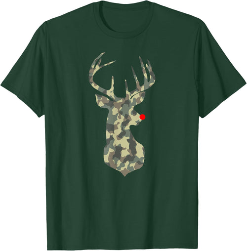 Christmas Holiday Rudolf Reindeer Red Nose camo hunting