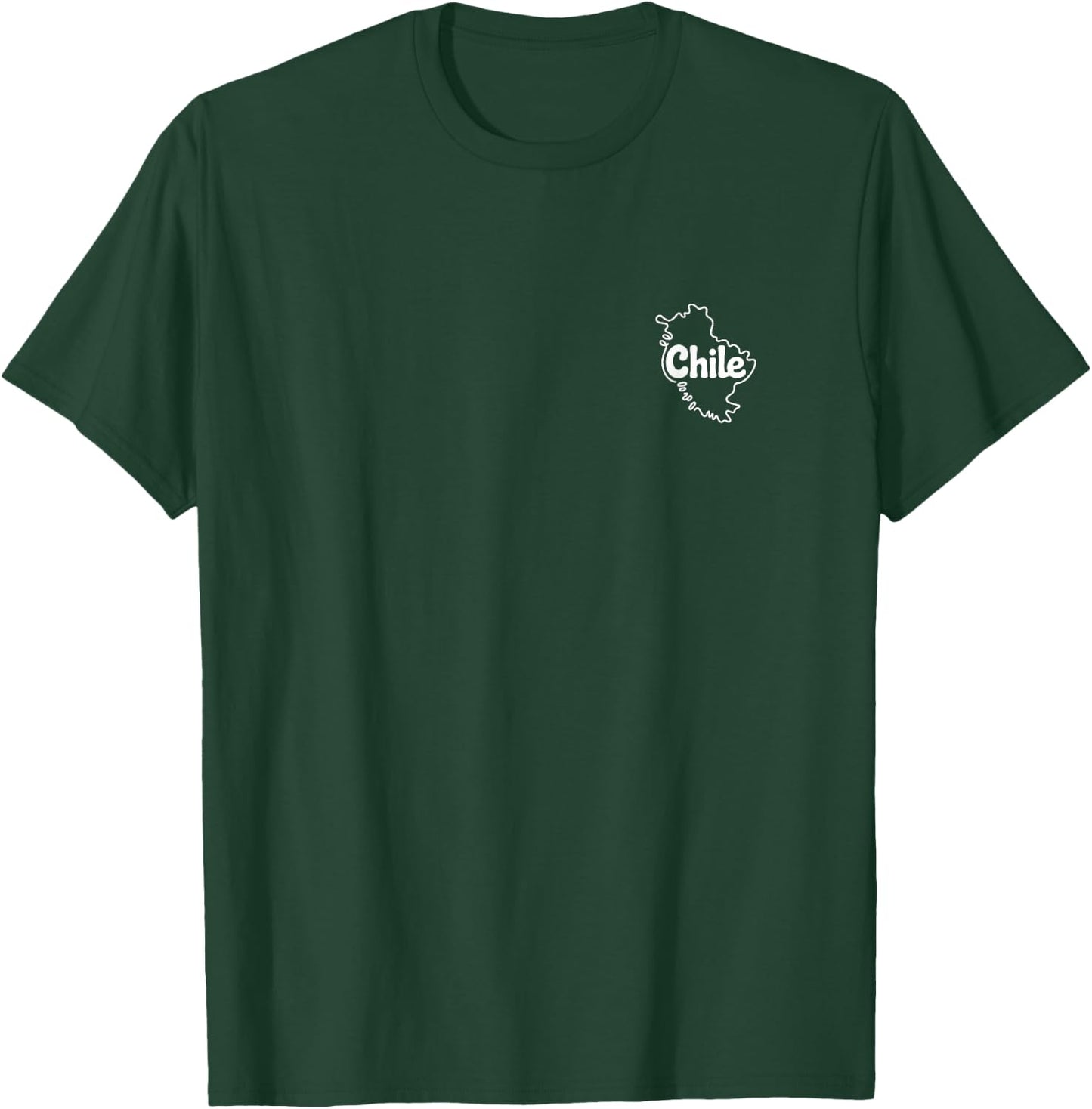 Chile Minimalist Badge Patch Line Art T-Shirt - T-Shirt | Forest