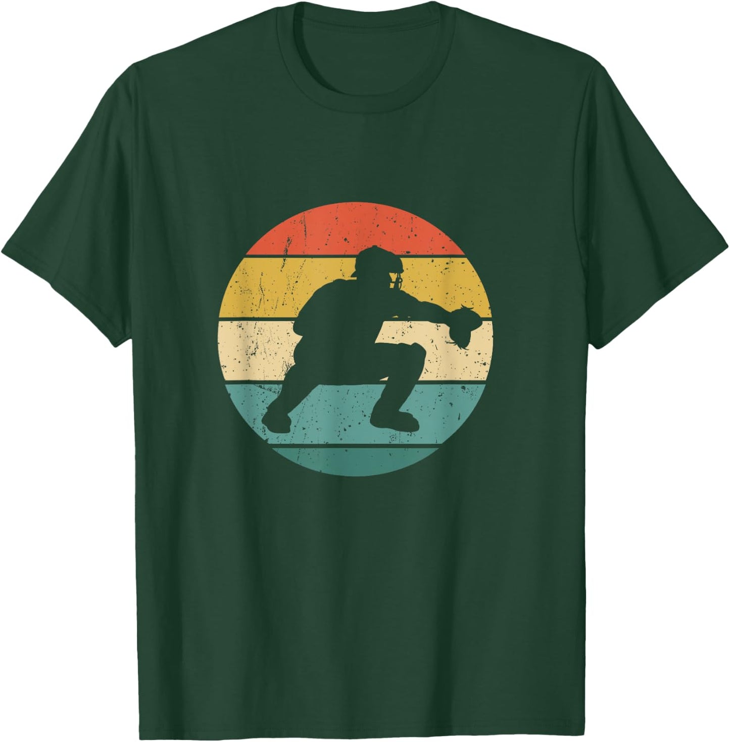 Vintage Baseball Catchers Gear Gift T-Shirt - T-Shirt | Forest