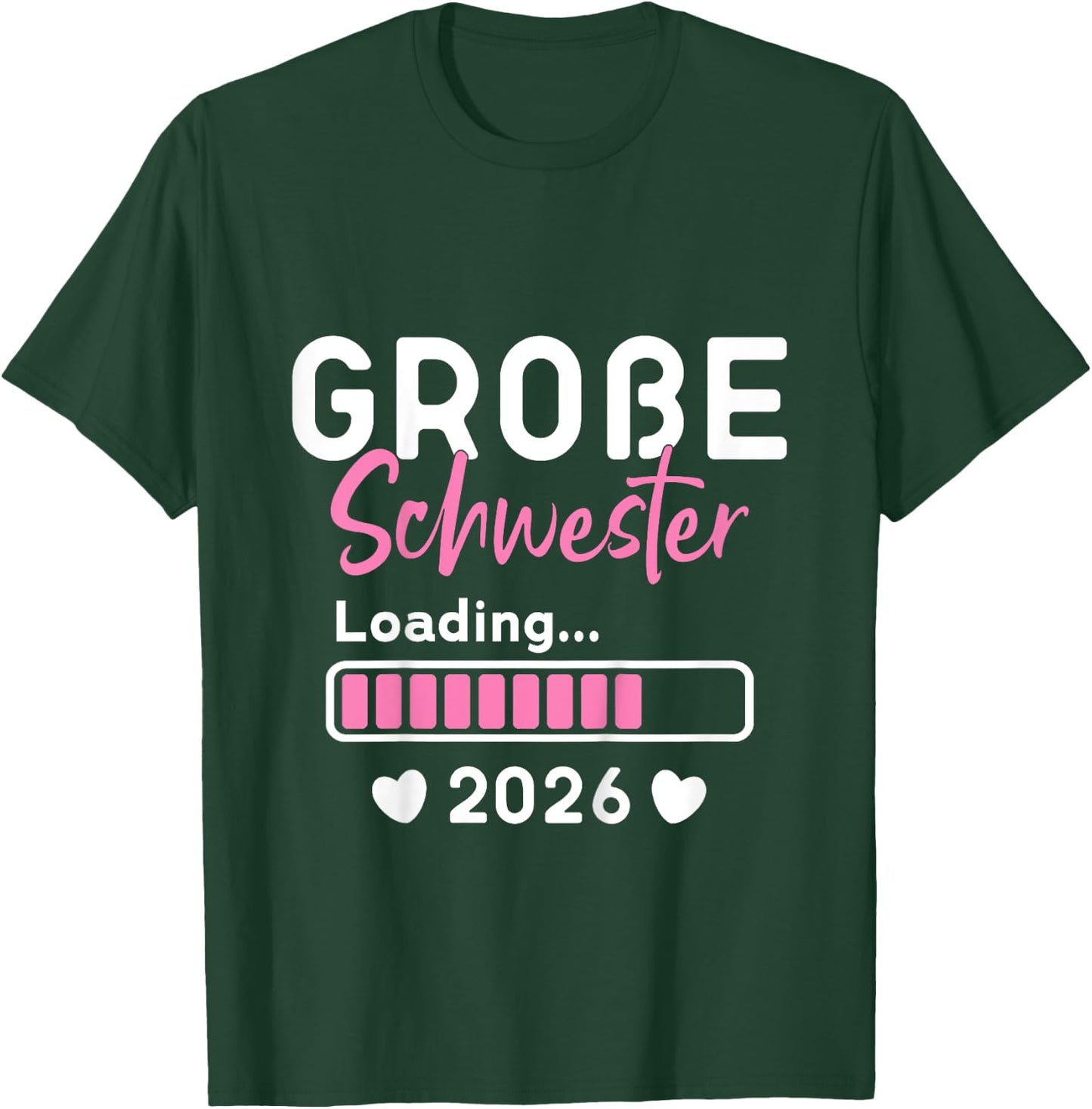 Children's Big Sister Loading 2026, I Will Be Big Sister 2026 , black T-Shirt - T-Shirt | Forest