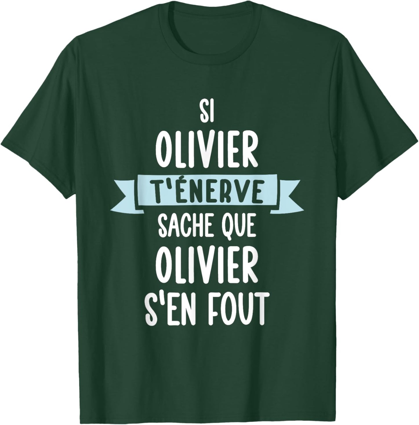 Gift Man Humour Name Personalised Olivier , Black, S T-Shirt - T-Shirt | Forest