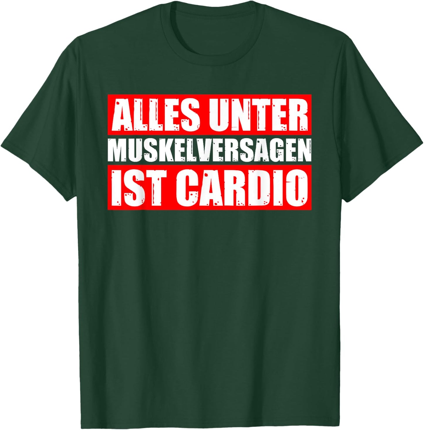 Cardio Kraftsport Gym Funny Bodybuilding , black T-Shirt - T-Shirt | Forest