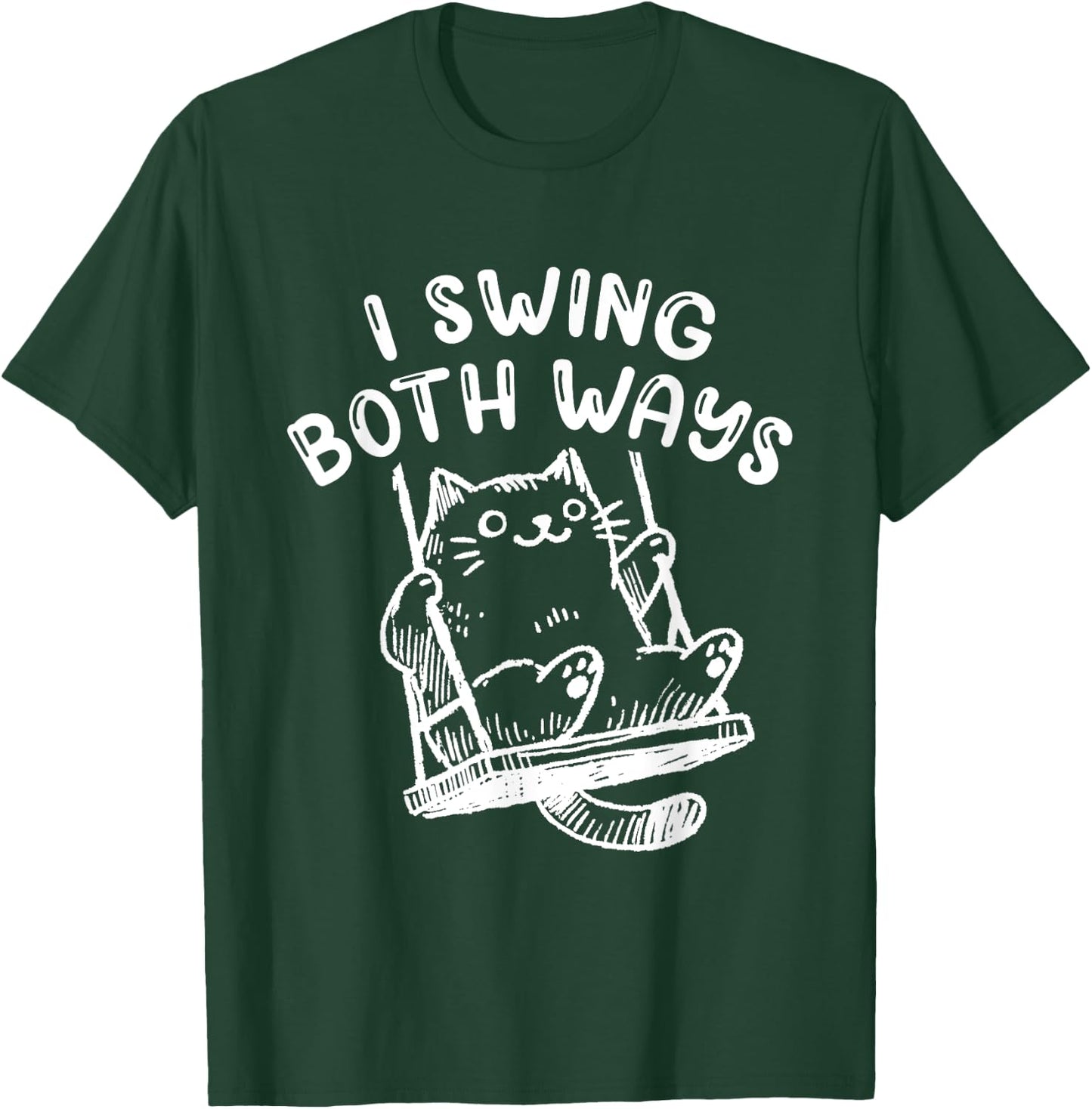 Bisexuell Bi Pride Cute Cat I Swing Both Ways Women T-Shirt - T-Shirt | Forest