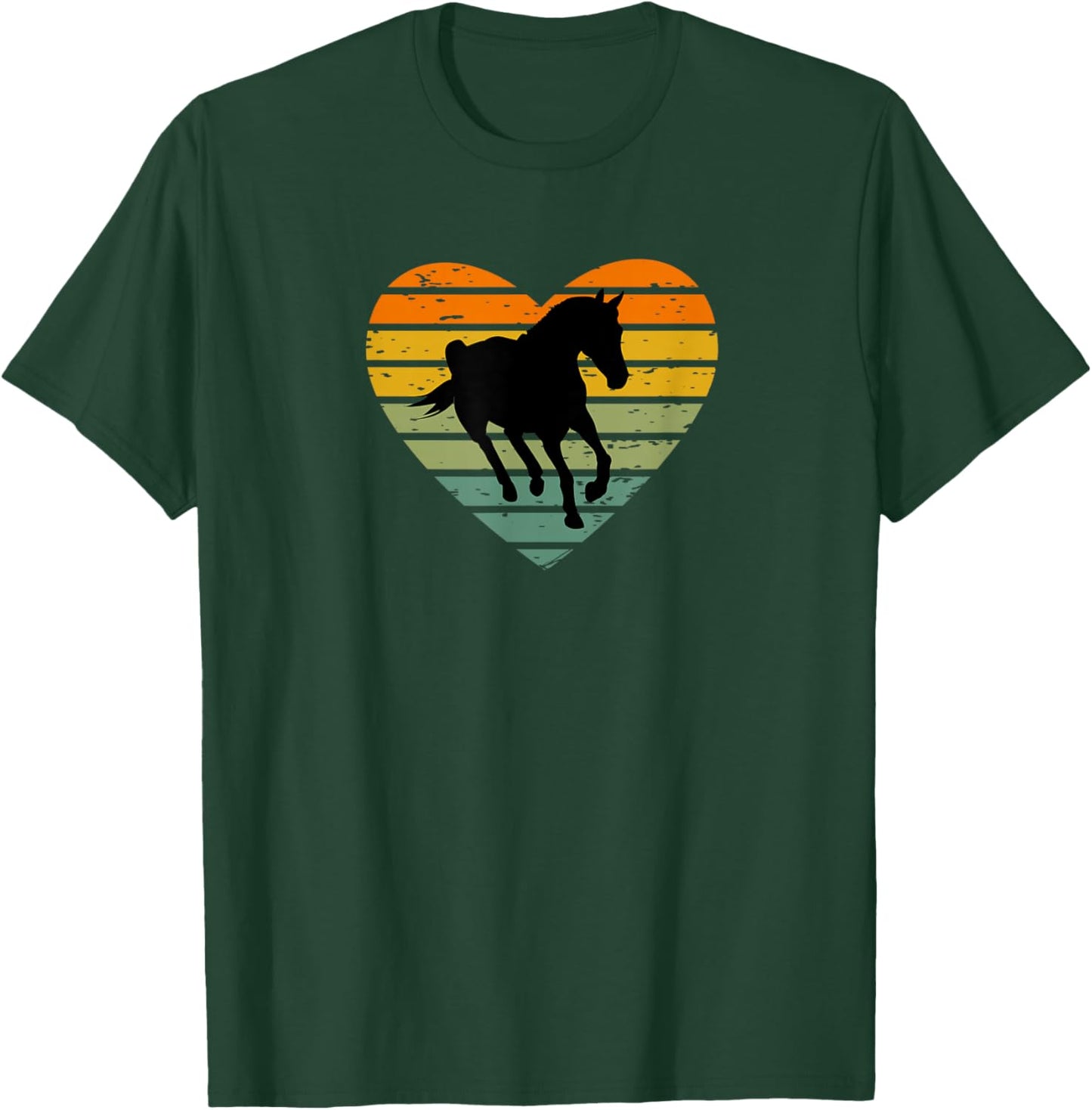 with German Text "Ich liebe Pferde reiten Pferdeliebe", black T-Shirt - T-Shirt | Forest