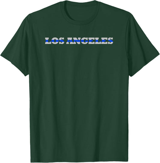 Los Angeles Thin Blue Line Police Officer LAPD T-Shirt - T-Shirt | Forest