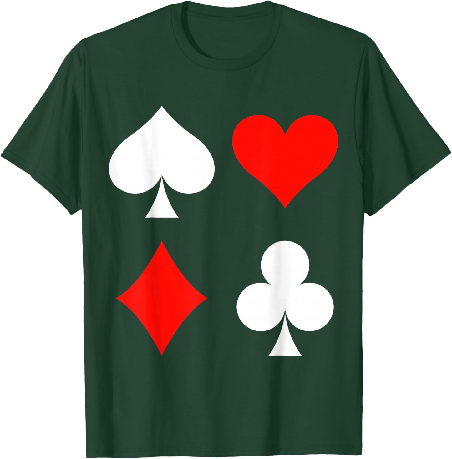 Playing Cards Skat Card Game Poker Costume Carnival Fancy Dress , black T-Shirt - T-Shirt | Forest