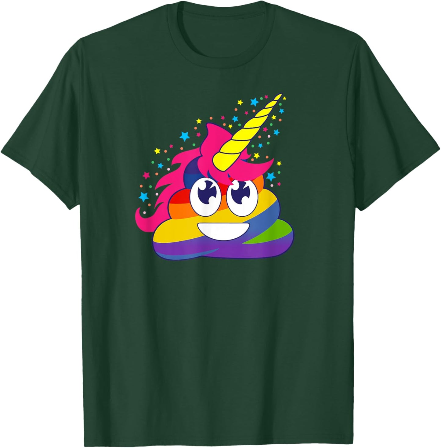 Rainbow Unicorn Poop Funny Cute kawaii kids adults Gift T-Shirt - T-Shirt | Forest