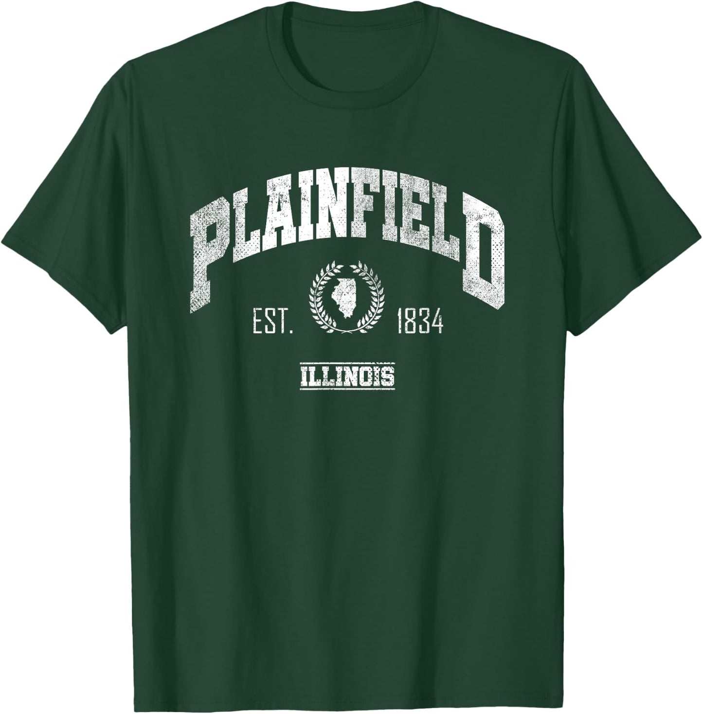 Plainfield IL | Illinois | Vintage Throwback T-Shirt - T-Shirt | Forest