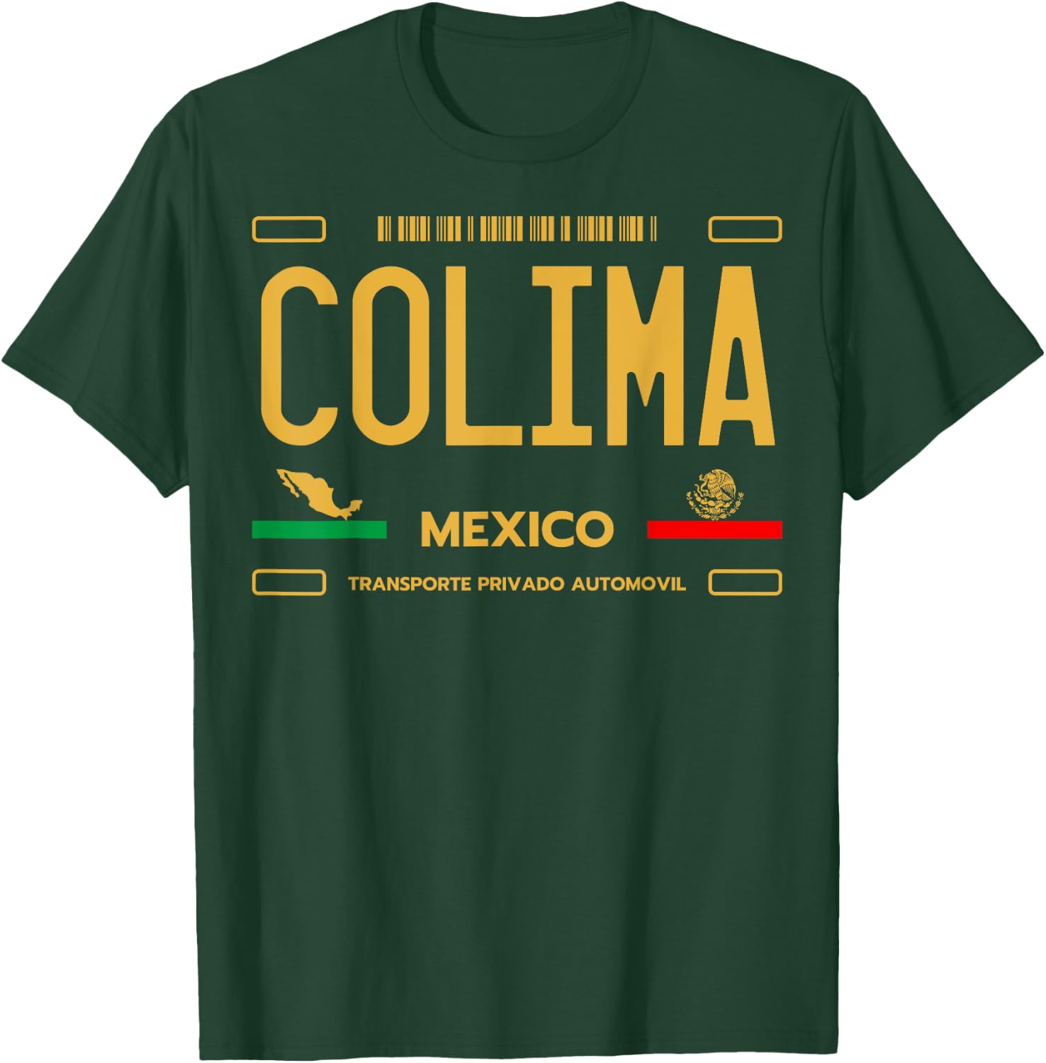 Colima Mexico License Plate Aesthetic, Colima T-Shirt - T-Shirt | Forest
