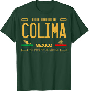 Colima Mexico License Plate Aesthetic, Colima T-Shirt - T-Shirt | Forest