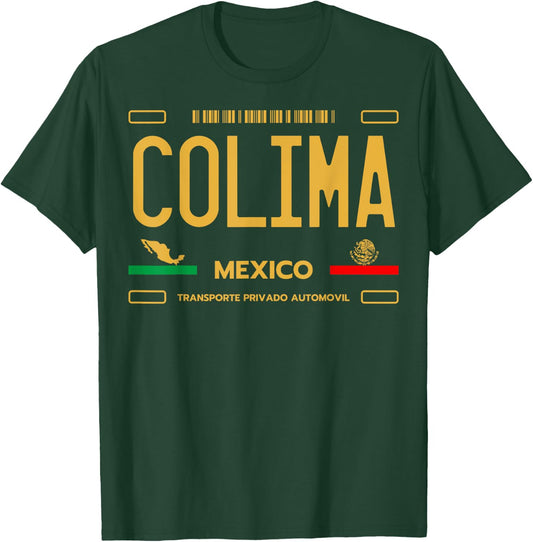 Colima Mexico License Plate Aesthetic, Colima T-Shirt - T-Shirt | Forest