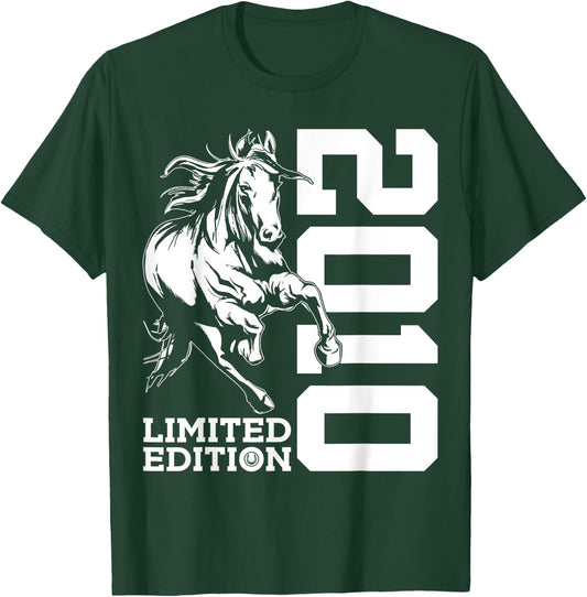 Riding 15th Birthday Horse Limited Edition 2010 Rider T-Shirt - T-Shirt | Forest