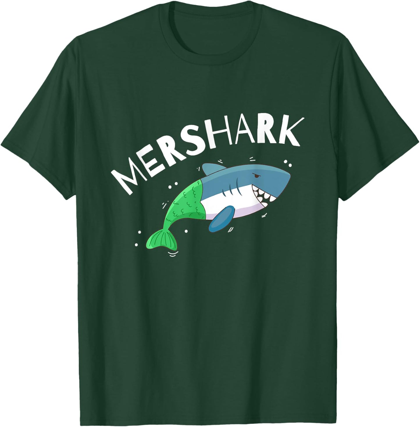 Mershark Funny Mermaid Shark Gift Shark Lovers T-Shirt - T-Shirt | Forest