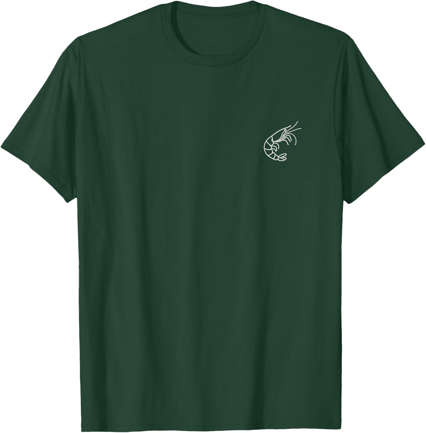 Small Crustacean Shrimp Cute Minimalist Simple Shrimp T-Shirt - T-Shirt | Forest