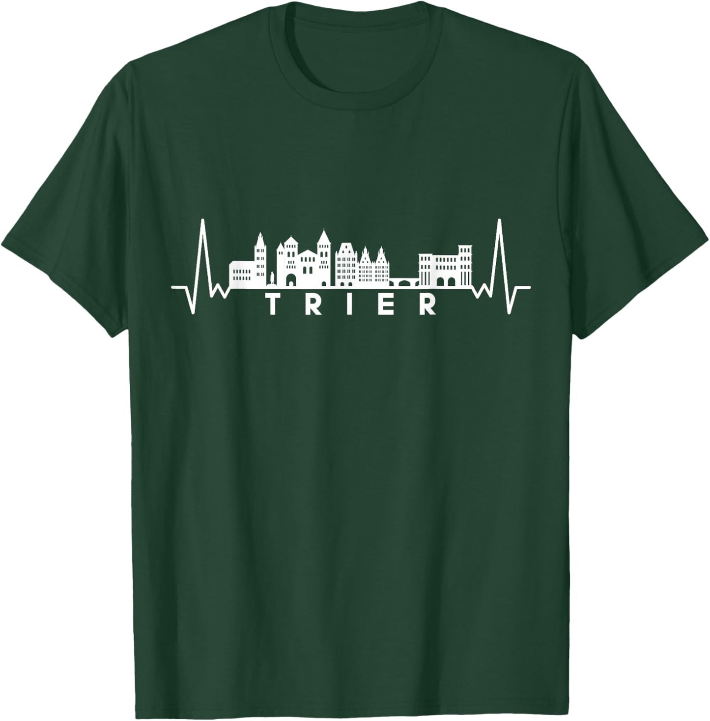 Herzschlag Skyline Deutschland Trier T-Shirt - T-Shirt | Forest