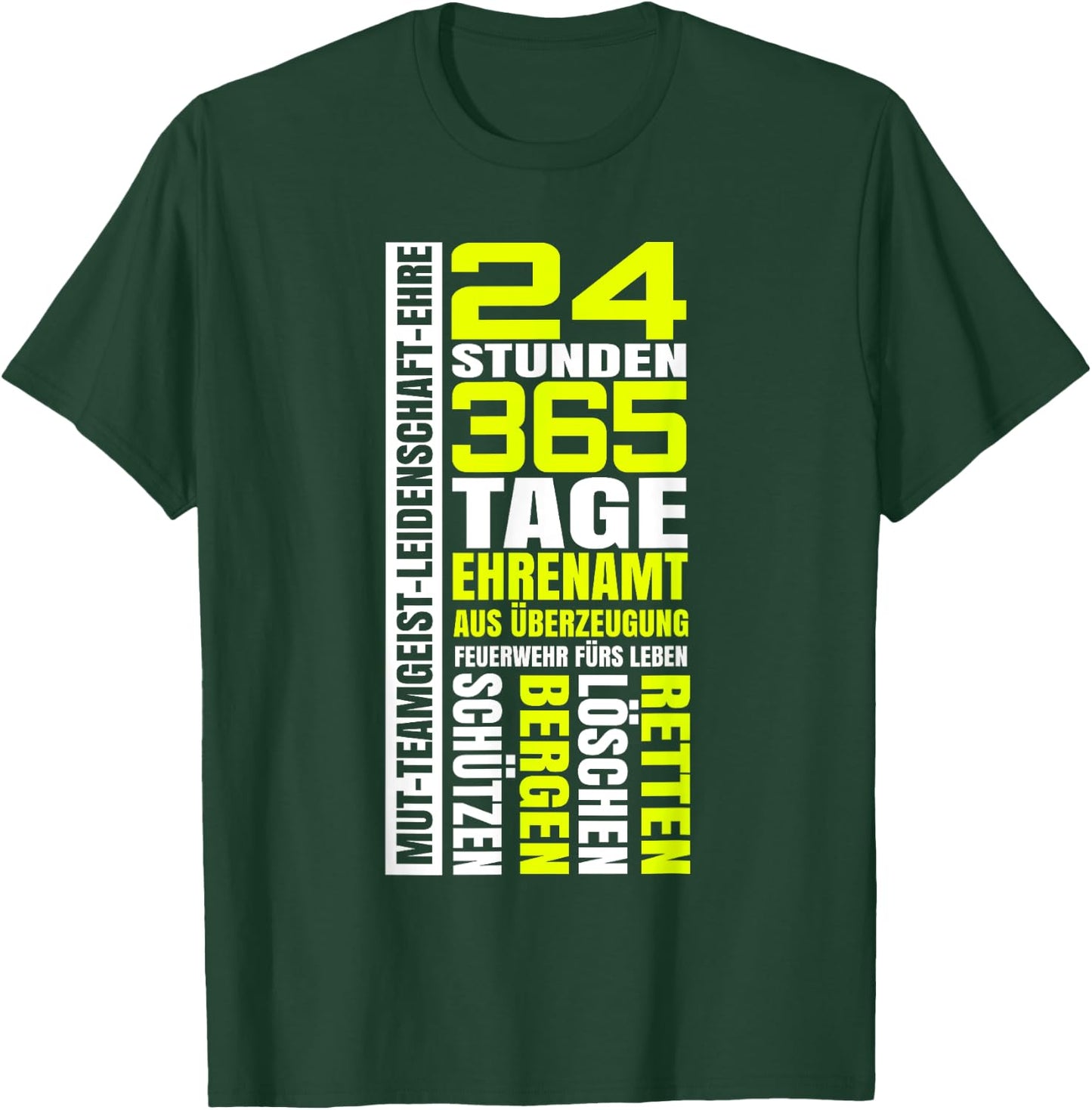 Fire Brigade Volunteer Uniform Fire Group 112 Fireman , black T-Shirt - T-Shirt | Forest