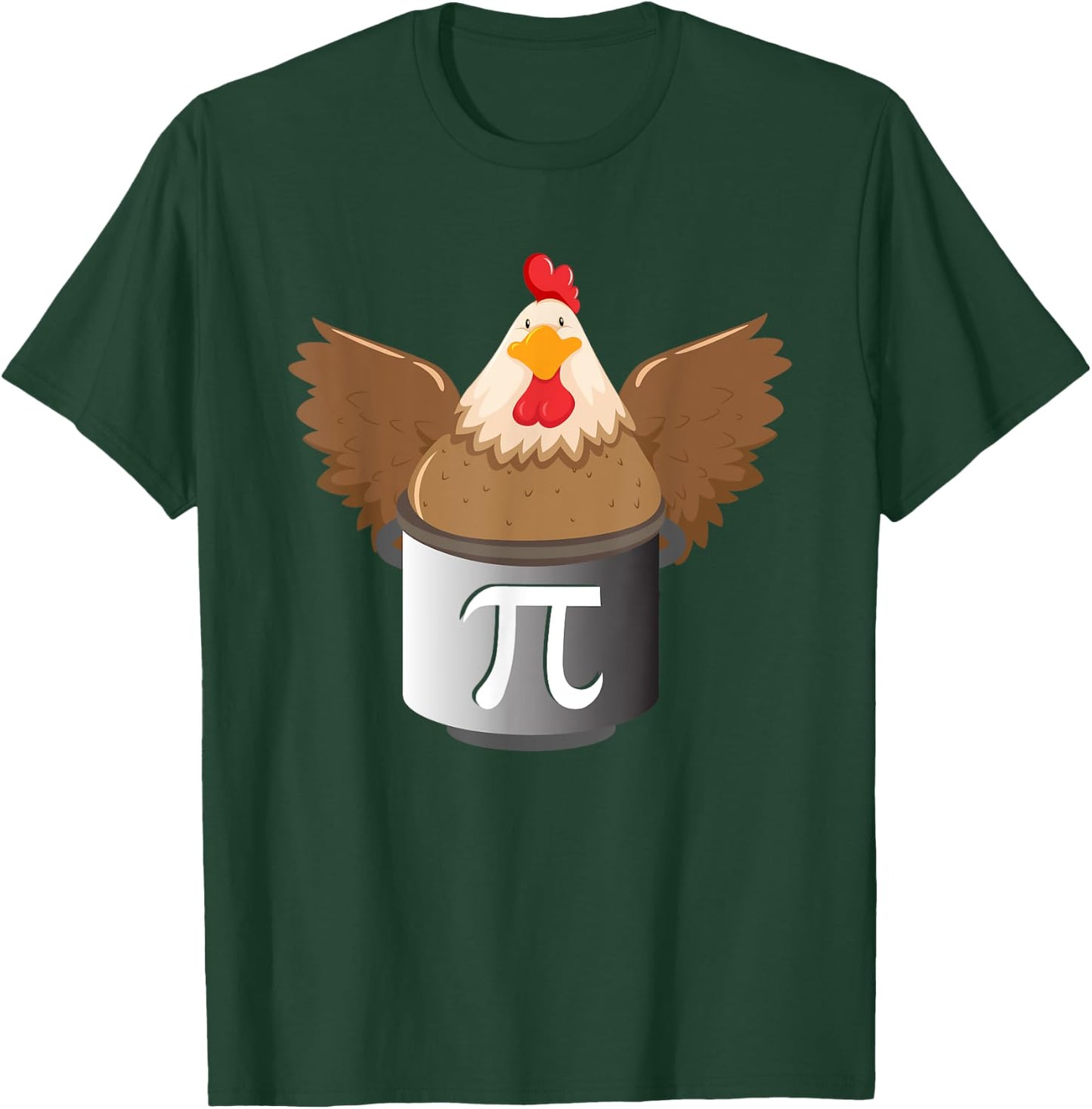 Chicken Pot Pi - Funny Pi Math Lover Math Teacher Math Geek T-Shirt - T-Shirt | Forest