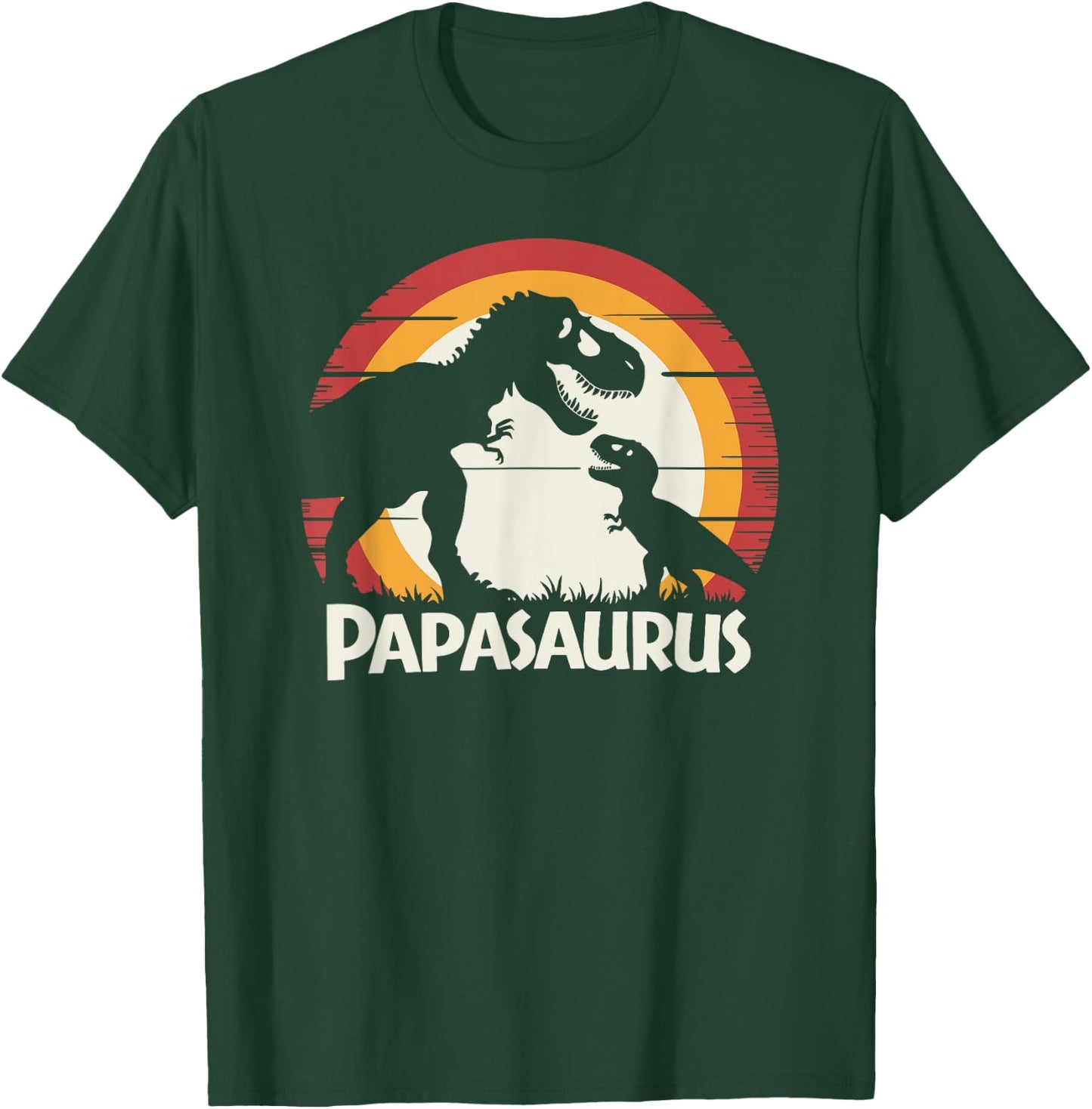 Papa Dinosaur Tyrannosaurus Rex Men's PapaSaurus T-Shirt - T-Shirt | Forest