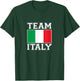Team Italy Print Italian National Country Flag Italy T-Shirt - T-Shirt | Forest