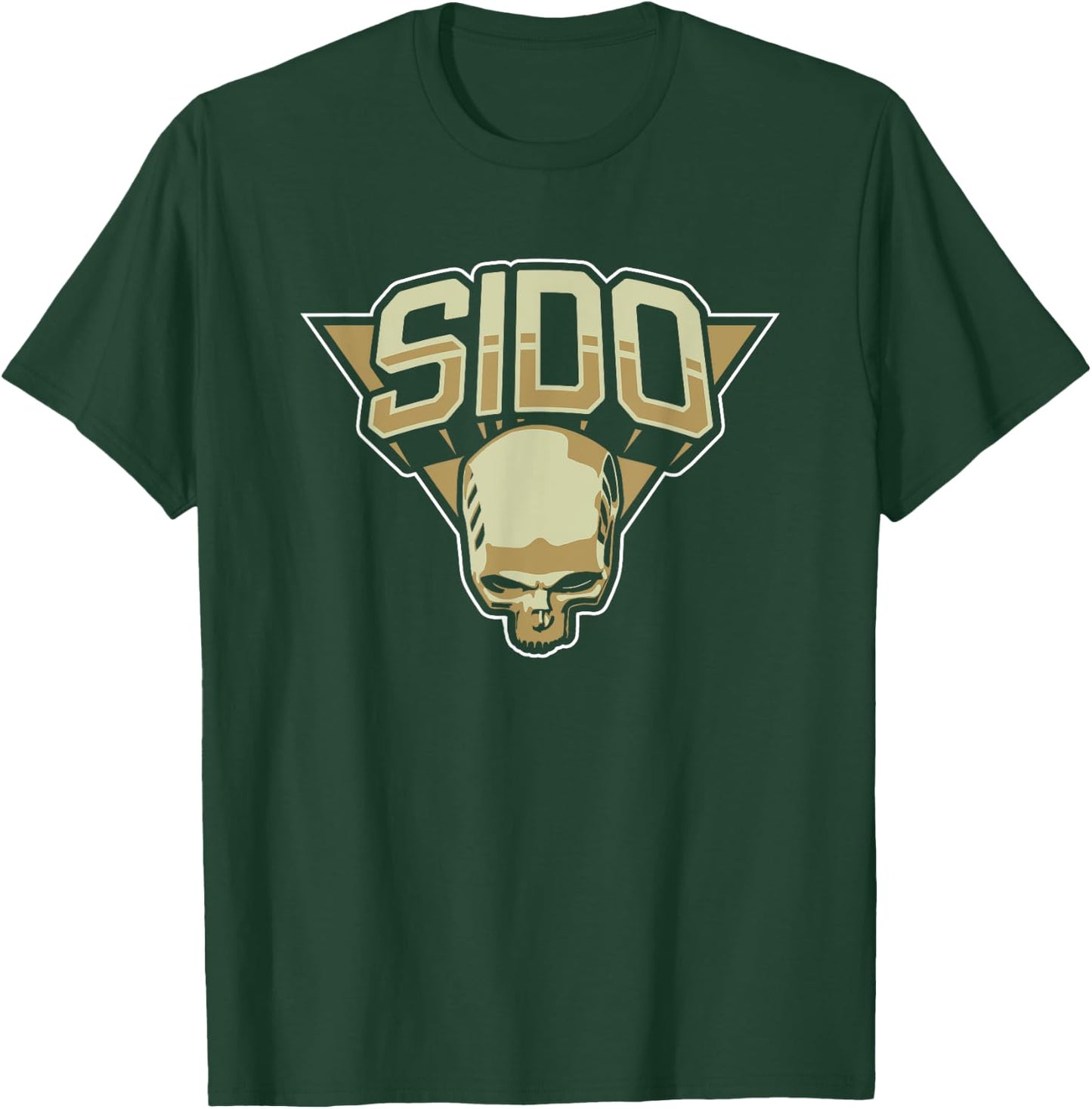 SIDO Women's Skull Black Oversize Skull Pattern Classic with Skull Pattern Small EU Regular Small T-Shirt - T-Shirt | Forest