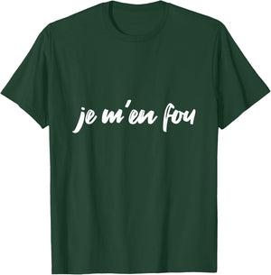 Je m'en fou , Black, S T-Shirt - T-Shirt | Forest