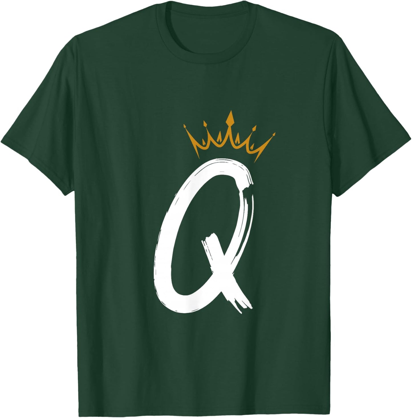 Queen King Letter Q - Favorite Letter With Crown Alphabet T-Shirt - T-Shirt | Forest