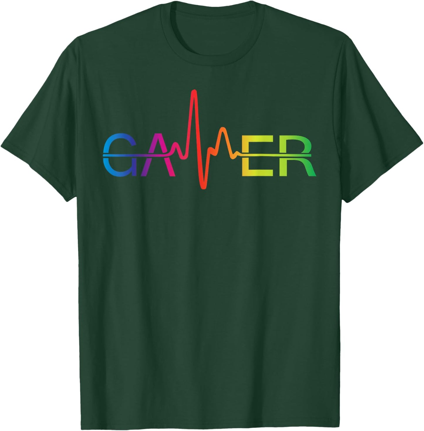 Vintage Gamer Heartbeat Videospiele Gaming Jungen Teens T-Shirt - T-Shirt | Forest