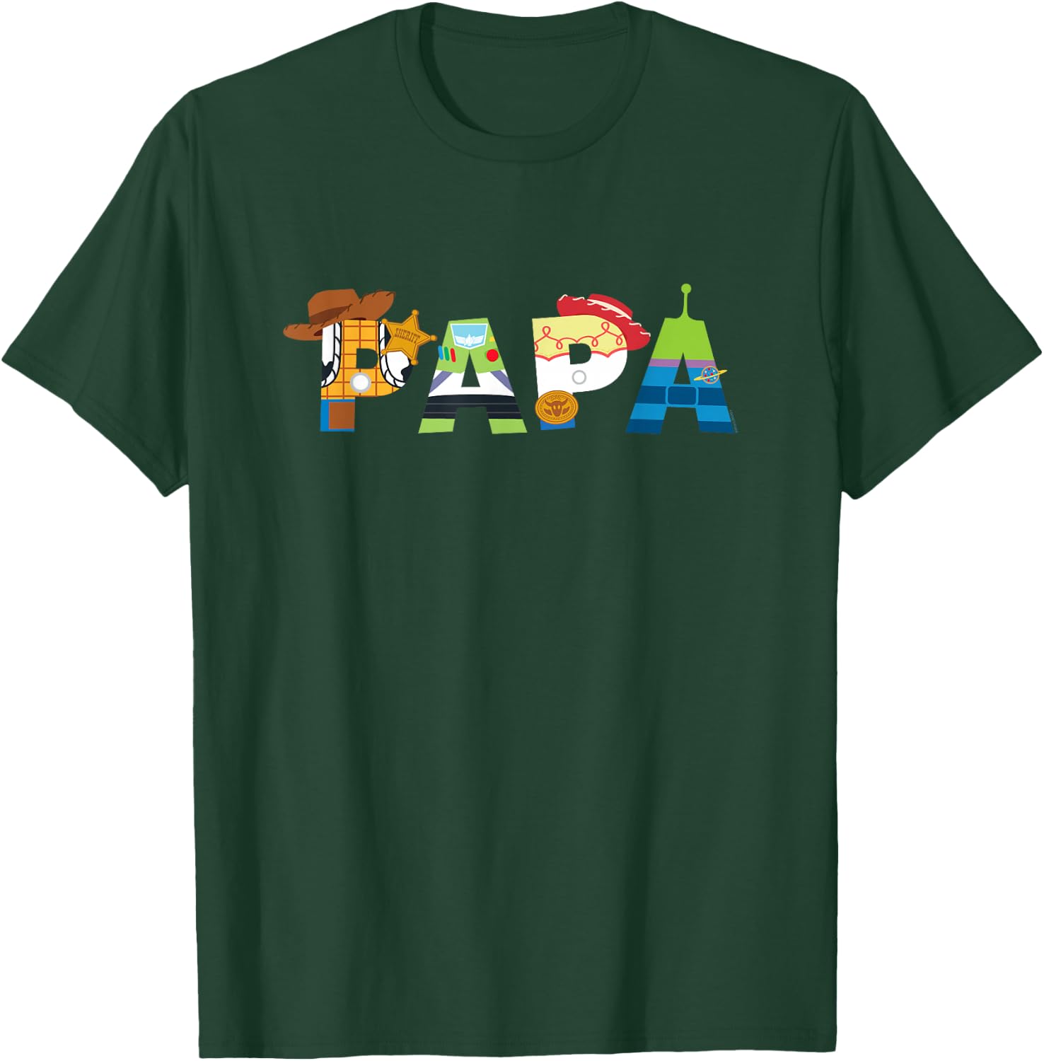 Disney and Pixar's Toy Story Papa Father's Day Dad Birthday , Black, S T-Shirt - T-Shirt | Forest