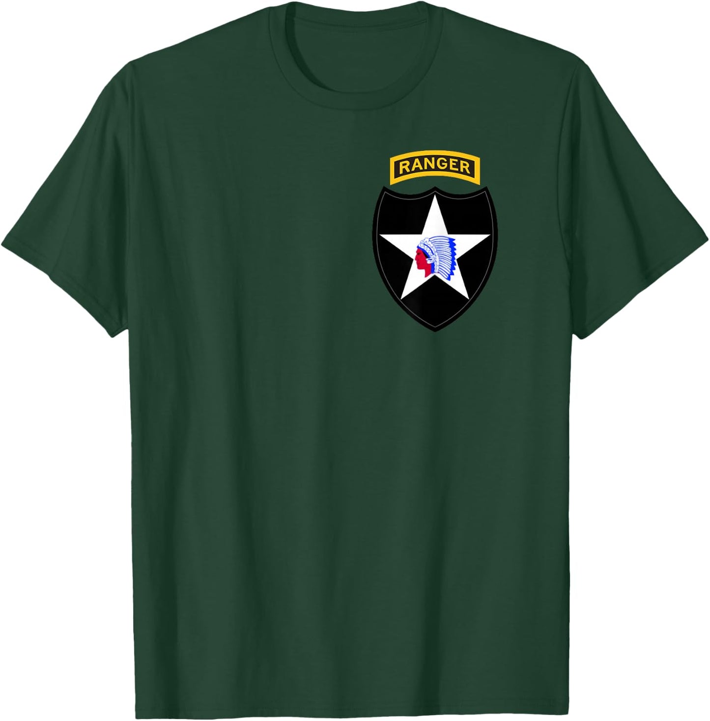 2nd Infantry Division Patch with Ranger Tab - 2nd ID T-Shirt - T-Shirt | Forest