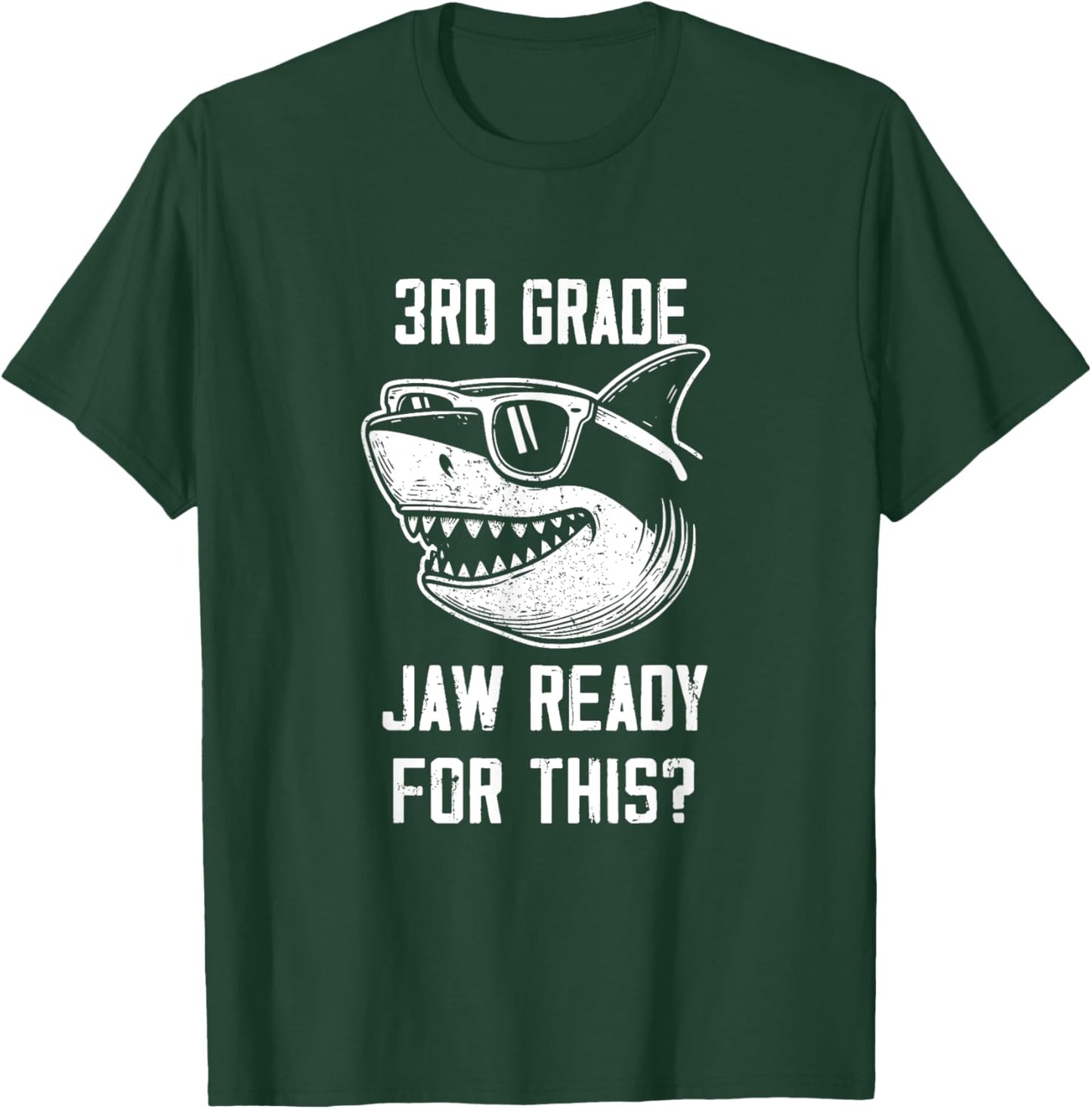3RD Grade Jaw Ready For This Kids Shark Ocean Wildlife T-Shirt - T-Shirt | Forest