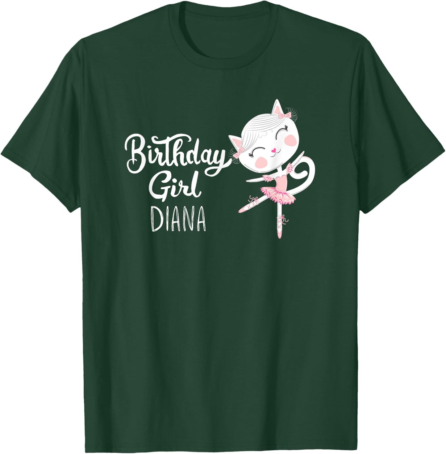 Diana Birthday T For Girs Ballerina T-Shirt - T-Shirt | Forest