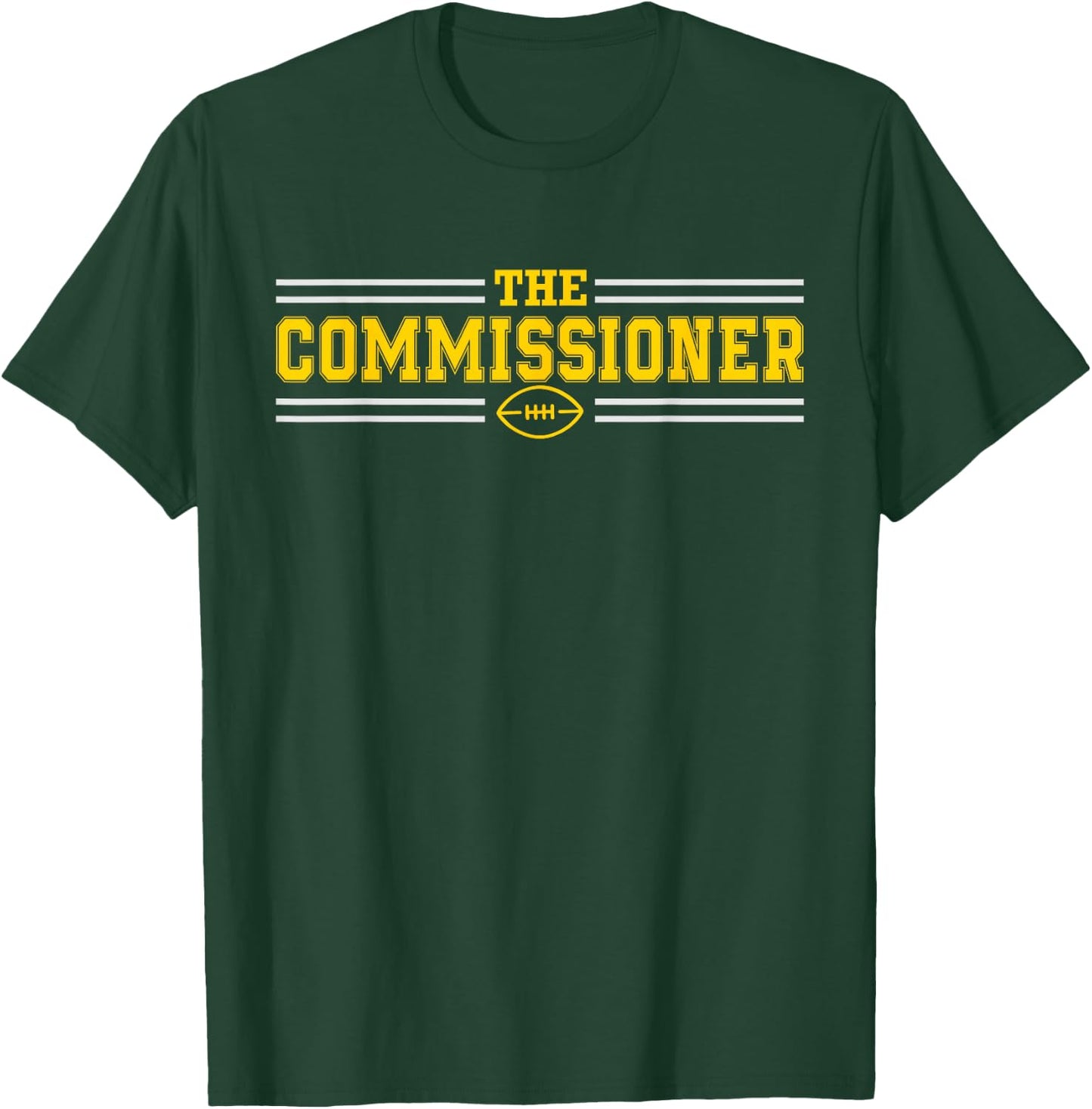 The Commissioner Commish Fantasy Football League Draft Party T-Shirt - T-Shirt | Forest