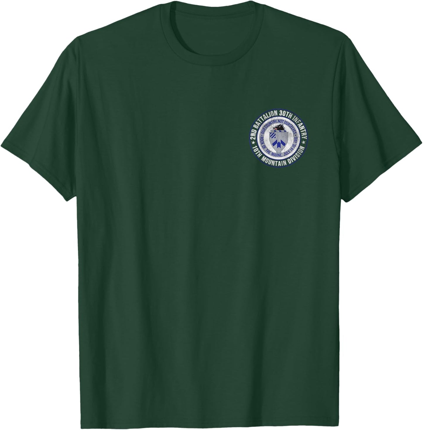2nd Battalion 30th Infantry 10th Mountain Division Veteran T-Shirt - T-Shirt | Forest