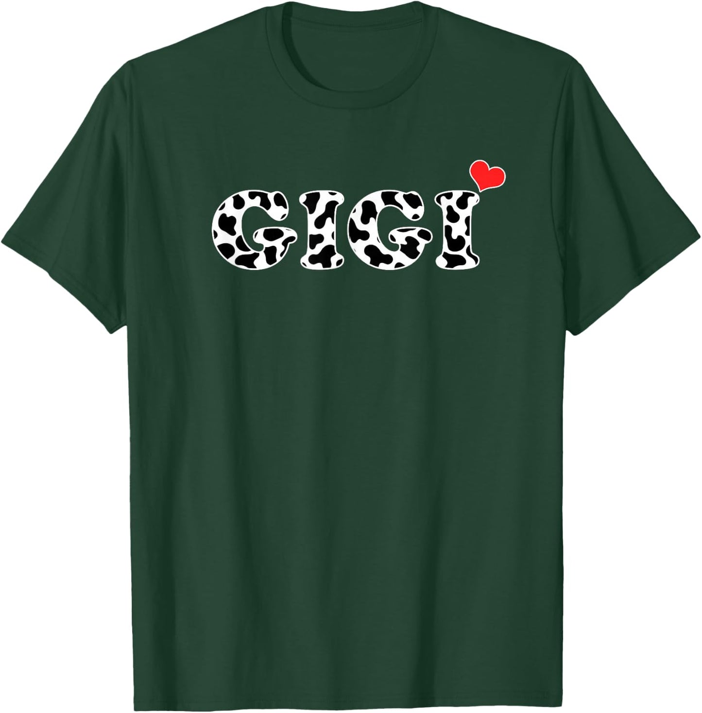 Black White Gigi Cow Print Cowboy Animal Pattern Mother T-Shirt - T-Shirt | Forest
