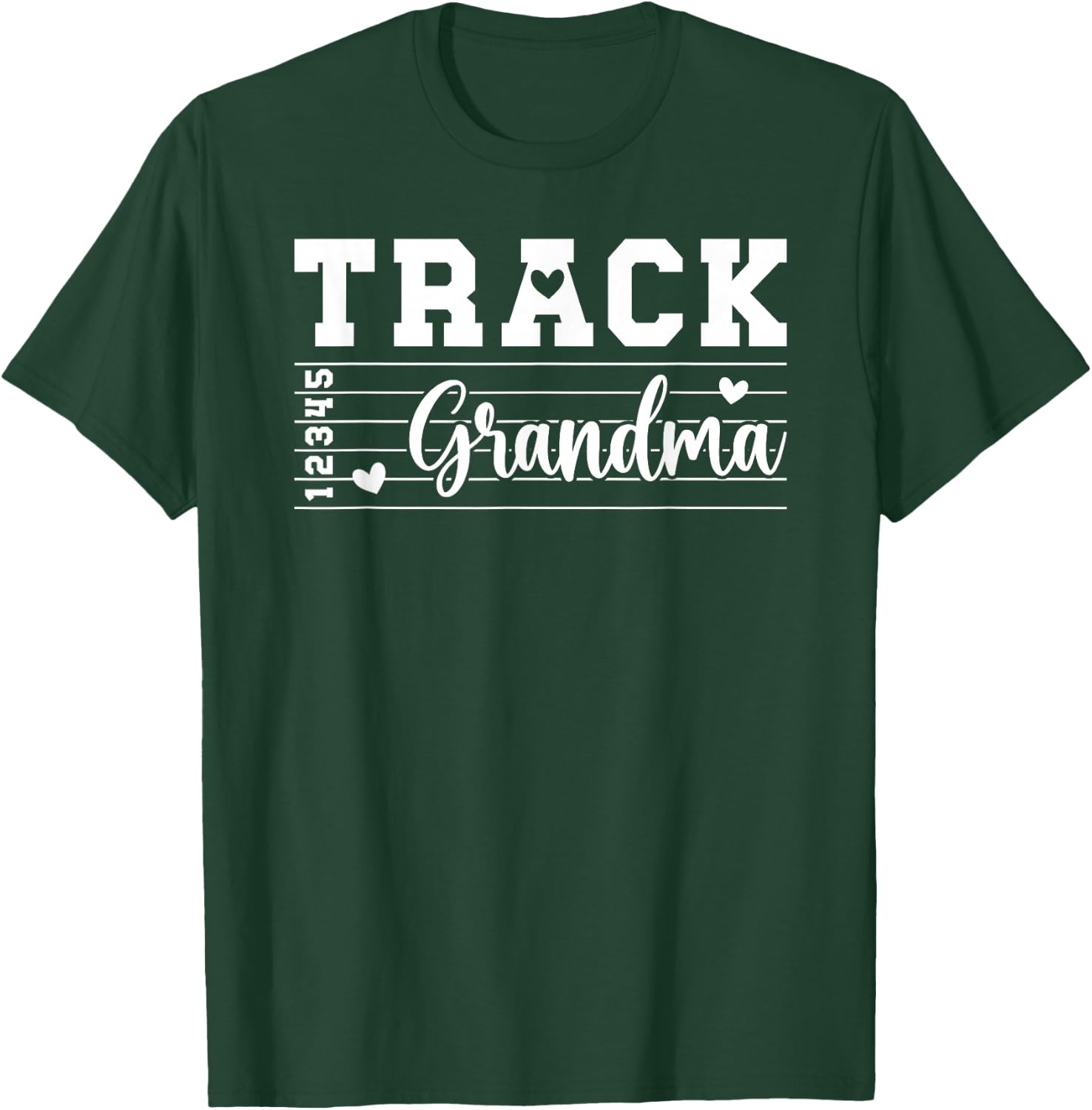 Track Grandma Of A Track And Field Athlete Grandma T-Shirt - T-Shirt | Forest
