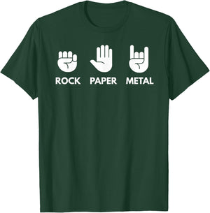 Stone paper, metal , black, s T-Shirt - T-Shirt | Forest