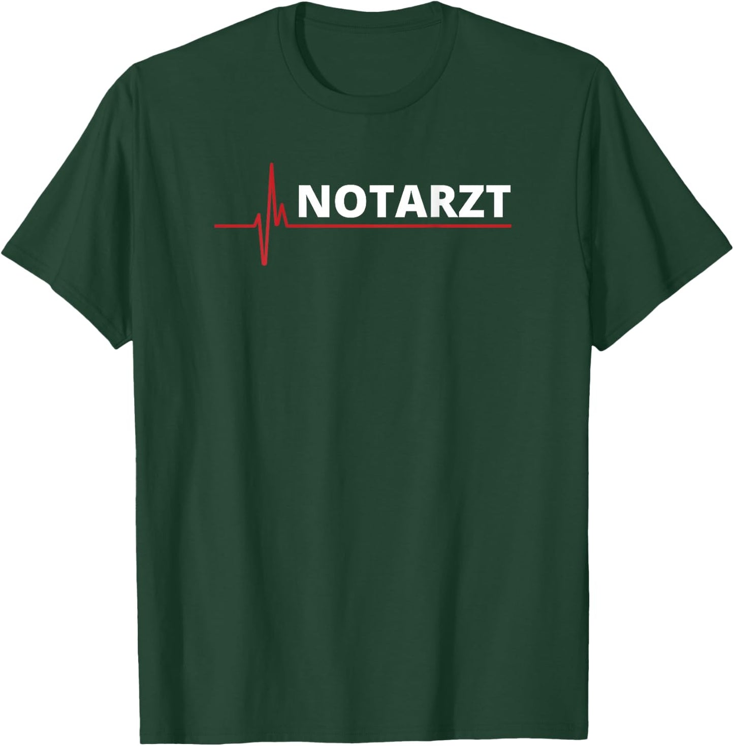Emergency Doctor EKG Back Print Back Lettering Emergency Doctor T-Shirt - T-Shirt | Forest