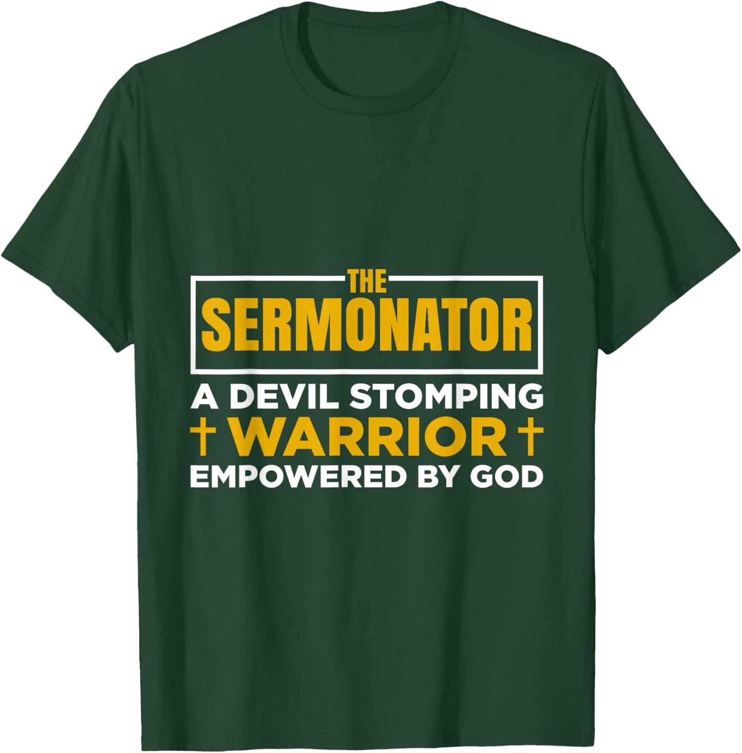 The Sermonator Funny Pastor Preacher Faith T-Shirt - T-Shirt | Forest