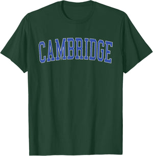 Vintage Cambridge MD Distressed Blue Varsity Style T-Shirt - T-Shirt | Forest