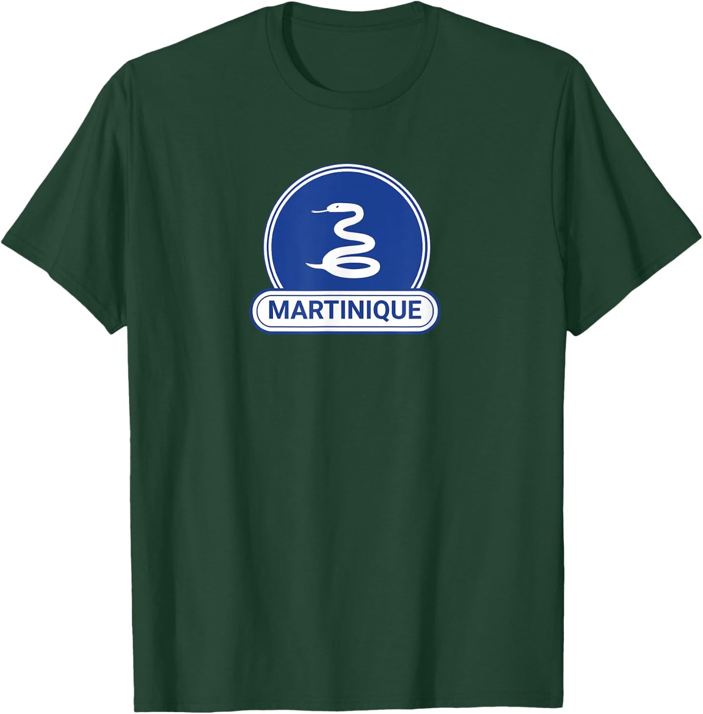 Martinique Country Badge - Snake Flag Martinique Flag T-Shirt - T-Shirt | Forest