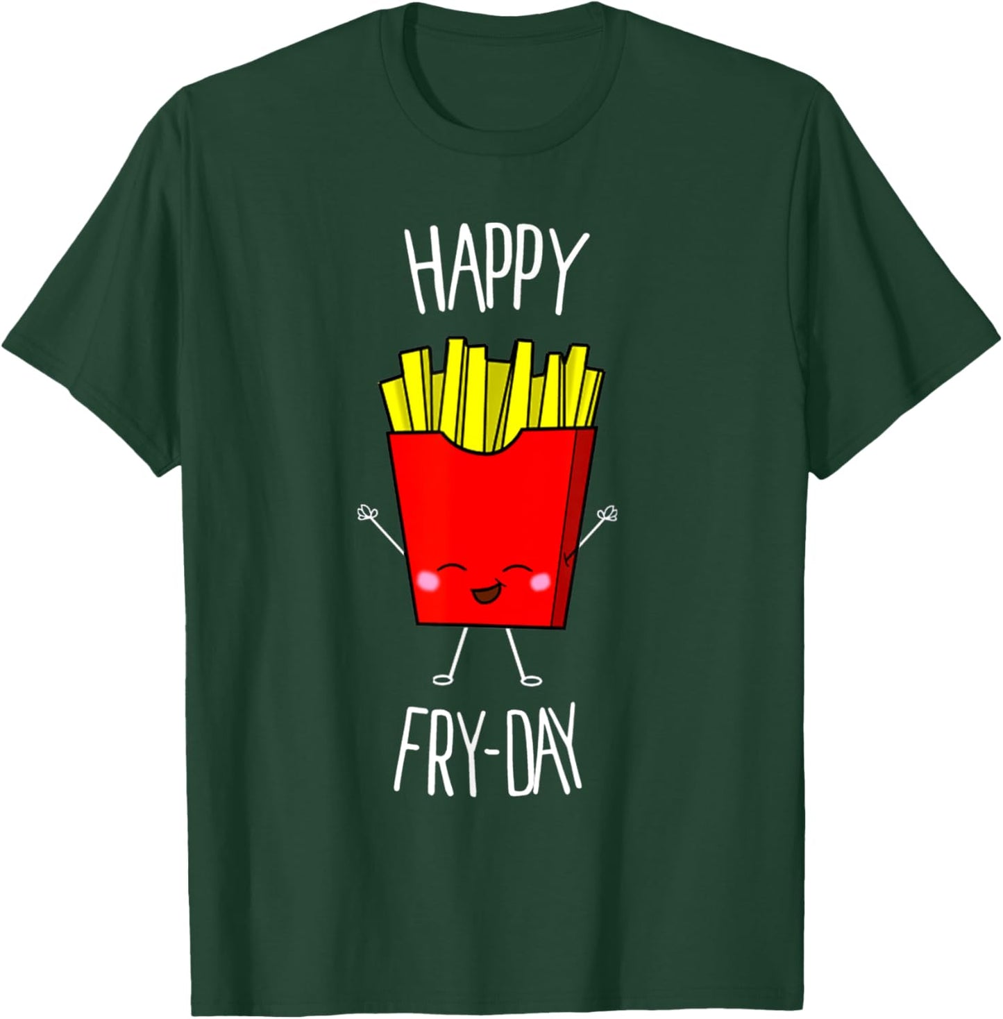 Happy Fry-day Cute Kawaii Food Shirt T-Shirt - T-Shirt | Forest