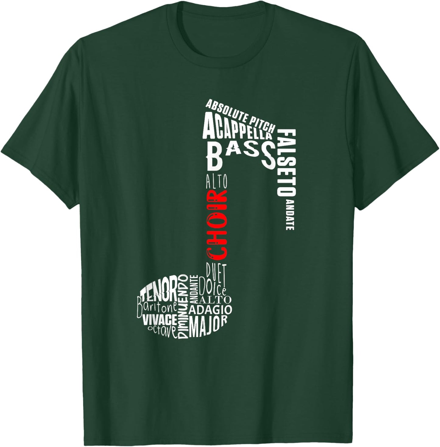 Musical Note Choir Music Singing Singer Viola Gift , Black, S T-Shirt - T-Shirt | Forest