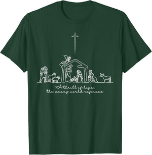 A Thrill of Hope The Weary World Rejoices O Holy Christmas T-Shirt - T-Shirt | Forest